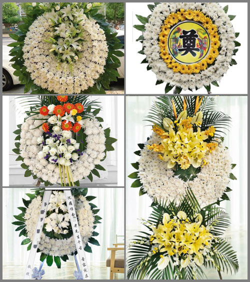 湖南永州道县万家庄街道下洞村花圈速递